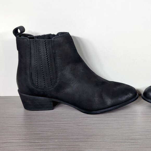 Steve Madden Nylie Chelsea Ankle Booties, Black Leather, Women's Size 5.5 - Picture 7 of 13